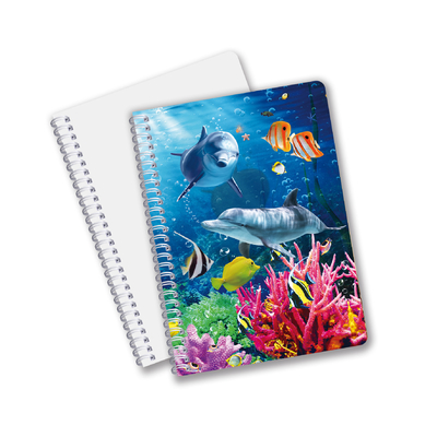 Gute Qualität Personalisiertes 3D-Linsen-PET-Material Werbegeschenk Spiral 3D-Druck-Notebook