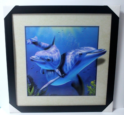 40 X 40cm 3D Lentikular Flip Picture Großhandel / Custom Lentikular Druck 3D Plakat 3D Lentikular Foto mit Tier