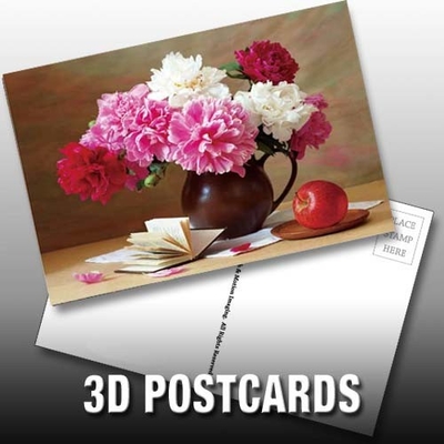 Van Goghs Sonnenblumen 3D-Linsen-Postkarten für die Museumsgalerie