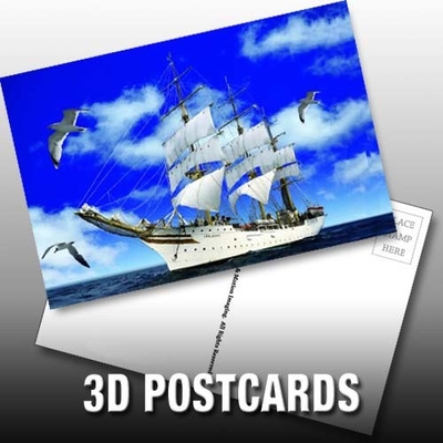 Souvenirgeschenke 3D-Postkarte Umzugskarten für Wahrzeichen Gebäude Landschaft