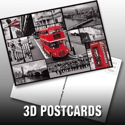 Achterbahnen Parks Linsen 3D Bewegung Karte Souvenir Geschenkkarte Bewegt 3D