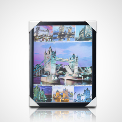 3D-Linsenmalerei Stoffdesigns PET 40*30cm 5D 3D-Linsenmalerei Pferd mit schwarzem Rahmen