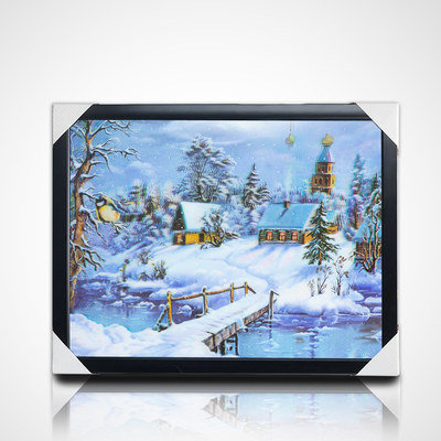 3D-Linsenmalerei mit schwarzem Rahmen 40*30cm PET 5D 3D-Linsenmalerei Bilderrahmen Kunstwerk Moderne Bilder