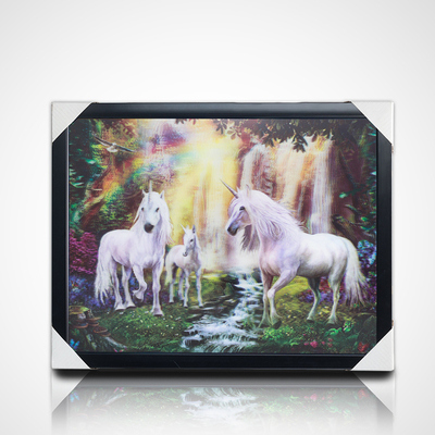 3D-Linsenmalerei Stoffdesigns PET 40*30cm 5D 3D-Linsenmalerei Pferd mit schwarzem Rahmen