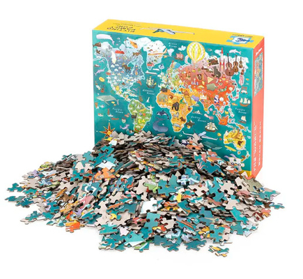 Fabrik-direkte 3D-Spielzeug Spielzeug Kinder 6 in 1 Tiertransport Holz Charakter Meeresleben Puzzle Puzzle für Kinder