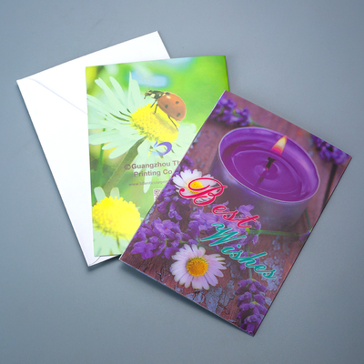 Custom 2 Bilder Flip Funny Linsen 3D Bild Grußgeschenkkarte Linsen 3D Karte