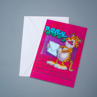 Custom 2 Bilder Flip Funny Linsen 3D Bild Grußgeschenkkarte Linsen 3D Karte