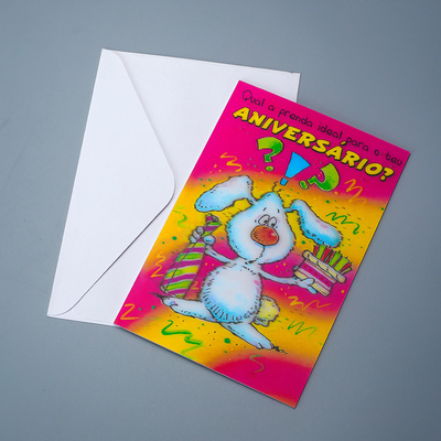 Custom hochwertige farbenfrohe Grußkarte Goldfolie Prägung Briefmarke Danke Karte für Geschenke