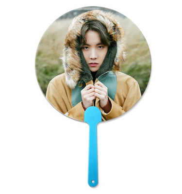 Persönlich angepasste lentikulare 3D-Animation Korea KPOP Idol Flip 3d Handventilator Transparentes Gewebe Handventilator für Geschenke Set
