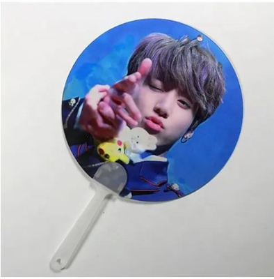 0.6mm PET Kunststoff Korea Berühmtheit 3d Handfan 3d Linsenhandfan mit Idol Bild