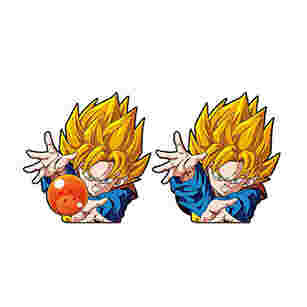 Großhandel Dragon Ball Design Wasserdichte 3D Anime Aufkleber Wechseln Flips Aufkleber Linsen Auto Aufkleber Anime