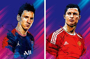 DGZ Naruto Messi Ronaldo Sport 3d Flip Motion Linsenartige Anime-Plakate 40*60cm