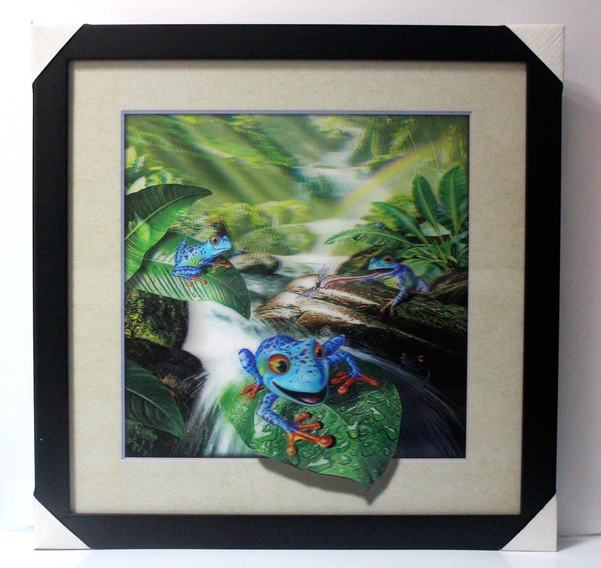 40 X 40cm 3D Lentikular Flip Picture Großhandel / Custom Lentikular Druck 3D Plakat 3D Lentikular Foto mit Tier