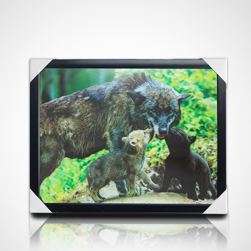 3D-Linsenmalerei mit schwarzem Rahmen 40*30cm PET 5D 3D-Linsenmalerei Bilderrahmen Kunstwerk Moderne Bilder