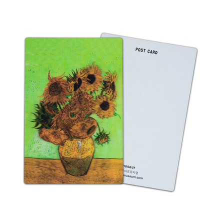 Van Goghs Sonnenblumen 3D-Linsen-Postkarten für die Museumsgalerie