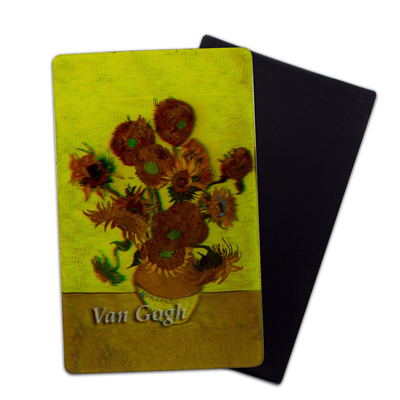 Van Goghs Sonnenblumen 3D-Magneten für Museen Kunstgalerie maßgeschneiderter Kühlschrankmagnet