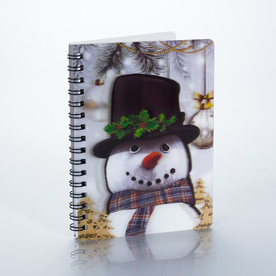 Hot-Sales kundenspezifisches Design A4 A5 3d lentikular spiraler Übungsjournal Notizbuch mit 3d-Abdeckung für Studenten