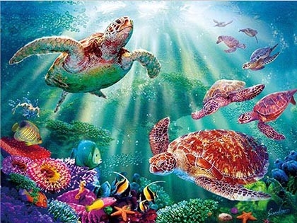 Sealifes Delfin Schildkröte Hai Lentikulär 3D Bewegung Karte Souvenir Geschenkkarte